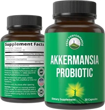 Akkermansia Probiotic to Increase Gut Health Live Strain Prebiotic Fiber