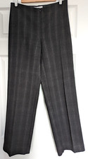 VTG Joseph Ribkoff Dress Pants Women  s 8 Wide Leg High Rise Flowy Corpcore Black