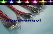 3mm/5mm Red Green Blue RGB 3V 5V 12V DC Round Pre-Wired Water Clear LED