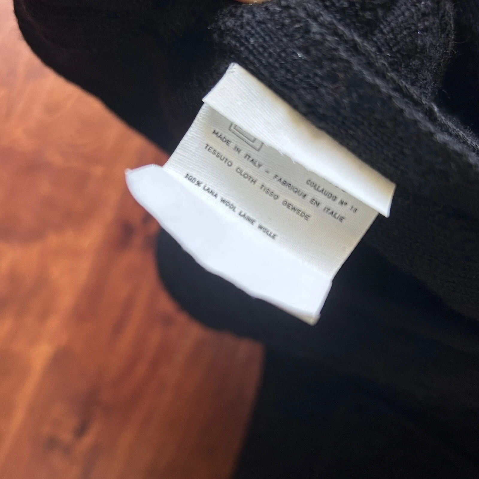 Cappotto cardigan vintage Valentino Studio V Italia lana pesante nero con bottoni taglia 48 14