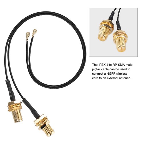 New 4x Wireless M.2/NGFF Network Card Cable For 9260NGW /7265AC/9650AC /BC - Afbeelding 3 van 10