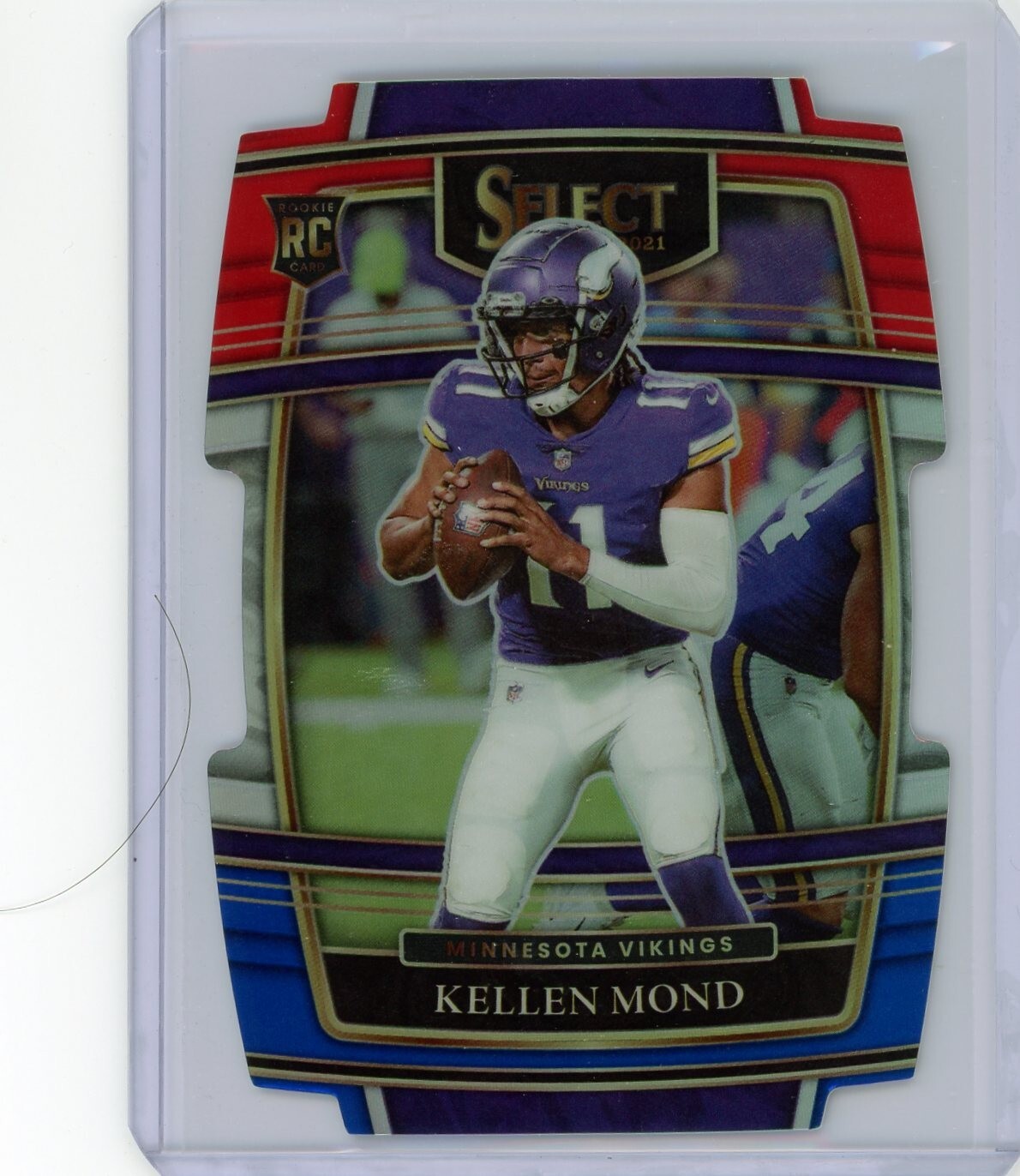 2021 Panini Select Kellen Mond Red/Blue Prizm Die-cut Concourse RC #64 Vikings