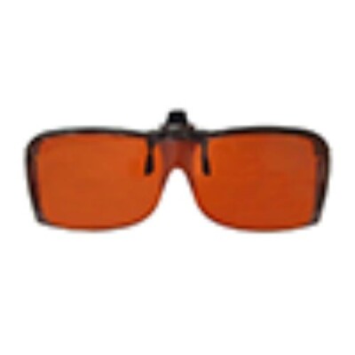 Large Clip & Flip Wrap Around Amber Filter Sunglasses , 100% UVA/UVB Protection