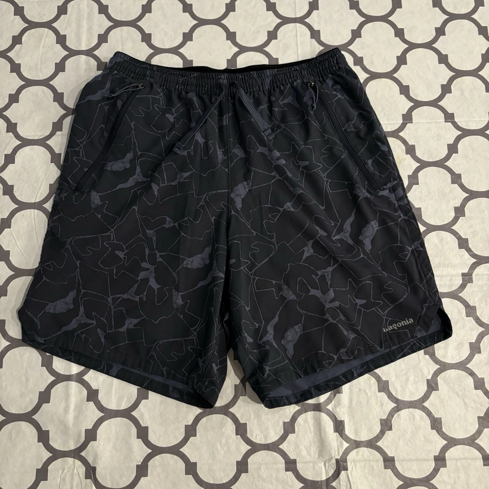 Patagonia Nine Trails Shorts Lined Performance Running Trail Shorts Men’s Small