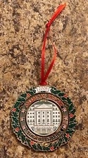 GREENBRIER HOTEL RESORT 2008 ANNUAL CHRISTMAS ORNAMENT 2 SIDED SPINNING CENTER