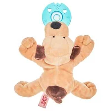 WubbaNub Cute Plush Brown Puppy Pacifier Binki for Baby Infant, 0-6 Months New