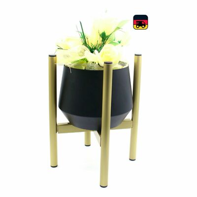 Pflanzenständer X-Form Metall größen verstellbare Übertöpfe 20-30cm Gold B-WARE