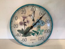 Vintage Springfield Wall Thermometer 12” Hummingbird Rare USA Made