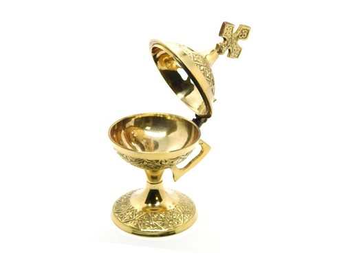 2x Incense Burner Brass 4.64 Inches Cone Charcoal Burner Holy Land Jerusalem - Picture 3 of 4