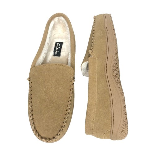 CLARKS Dawson Tan Suede Indoor/Outdoor Moccasin Slipper Men  display picture 2