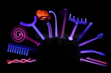 Electrode Glass Wand Violet Orange Ray Facial Care For High Frequency Machine