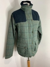 Rydale Wool Tweed Coat 10 12 Vgc Semi Fitted Green Check Ry Country Jacket Blue