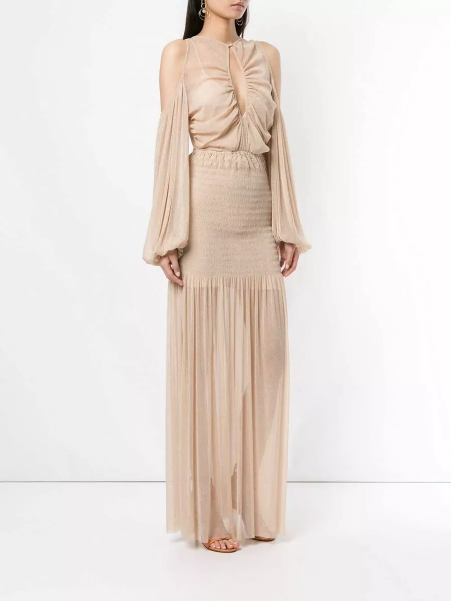 Alice McCALL Spell Maxi Gown Dress Sparkle Nude US2 Beautiful NWT