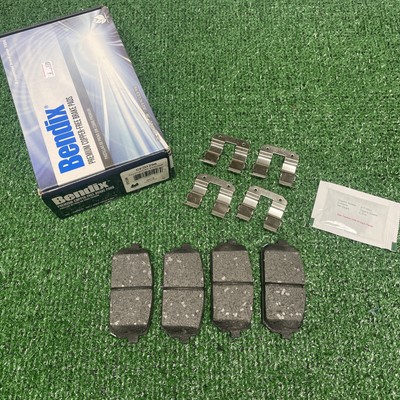 BENDIX CFC1296 - Premium Copper-Free Brake Pads (4) With Clips / Grease