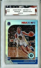 2019 Hoops Premium Stock Prizm #223 Jordan Poole Rookie Card AGC 10 Gem Mint