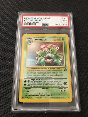 2000 Pokemon Promo VENUSAUR Holo Black Star #13 PSA NM 7 | eBay
