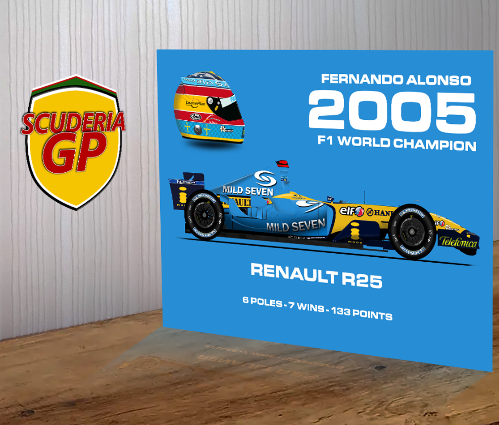 F1 Champion Artwork Metal Sign Fernando Alonso R25 R26 F1 Gift | eBay
