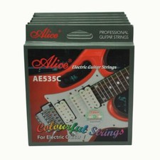 6 Sets Alice Colorful Electric Guitar Strings Hexagonal Core Coated Copper Alloy