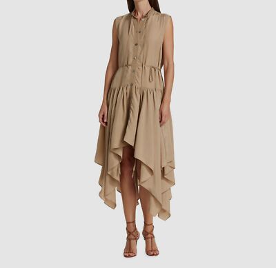 asymmetrical button front dress Asymmetrical Button Mini Dress main image 1