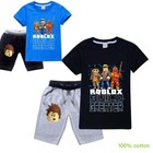 ROBLOX pyjama pjs boys kids summer outfit short sleeve size 7 -12 AU 100% cotton