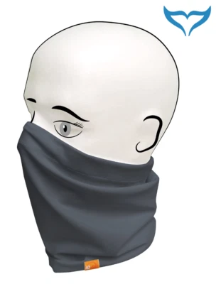 IQ COMPANY iQ UV 50+ Mund Nase Maske grey Alltagsmaske Tube Tuch Multifunktionstuch grau MN