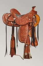Western padded hot seat show saddle 16