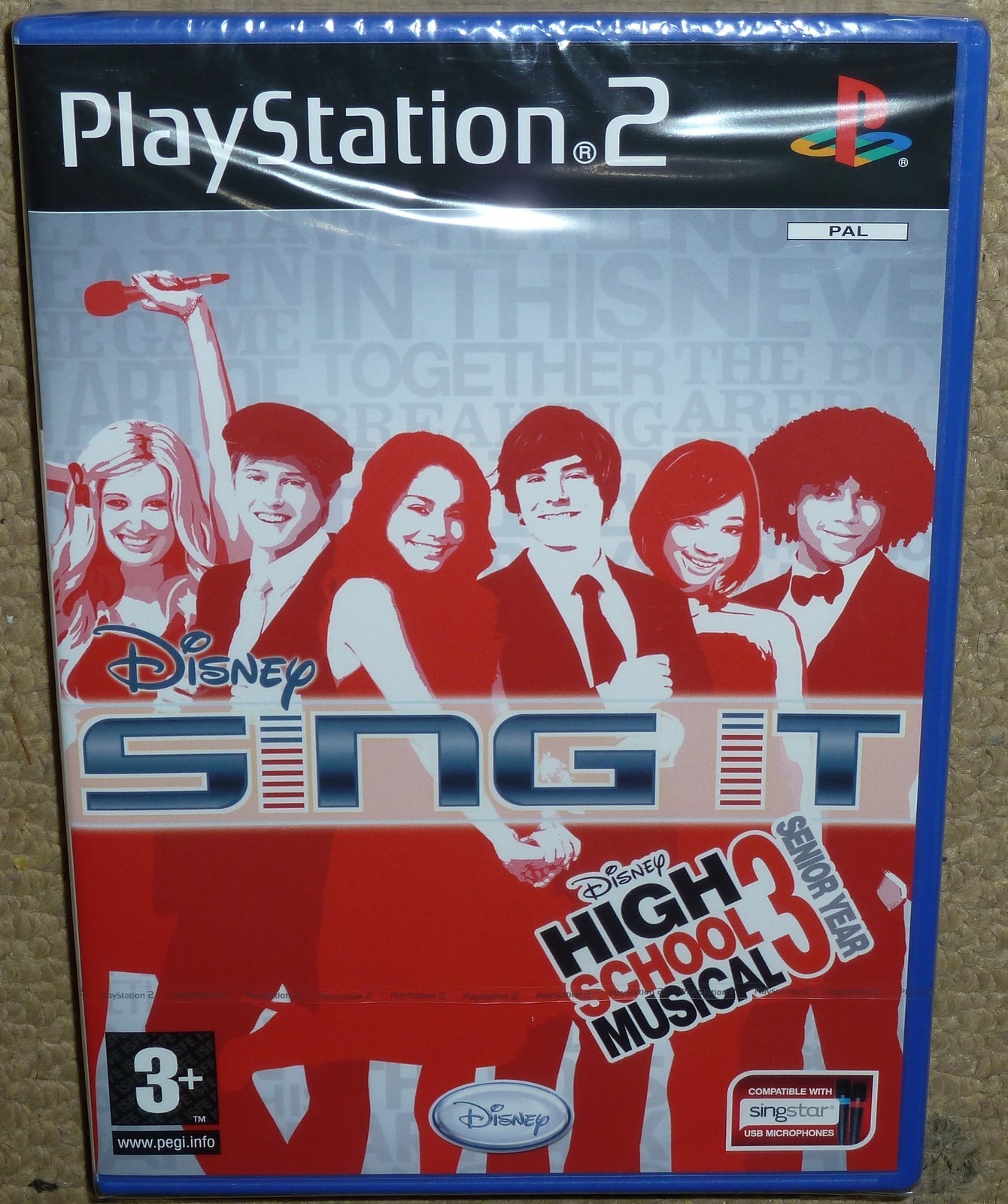 DISNEY SING IT HIGH SCHOOL MUSICAL 3 PLAYSTATION 2 PS2 BRAND NEW FACTORY SEALED!