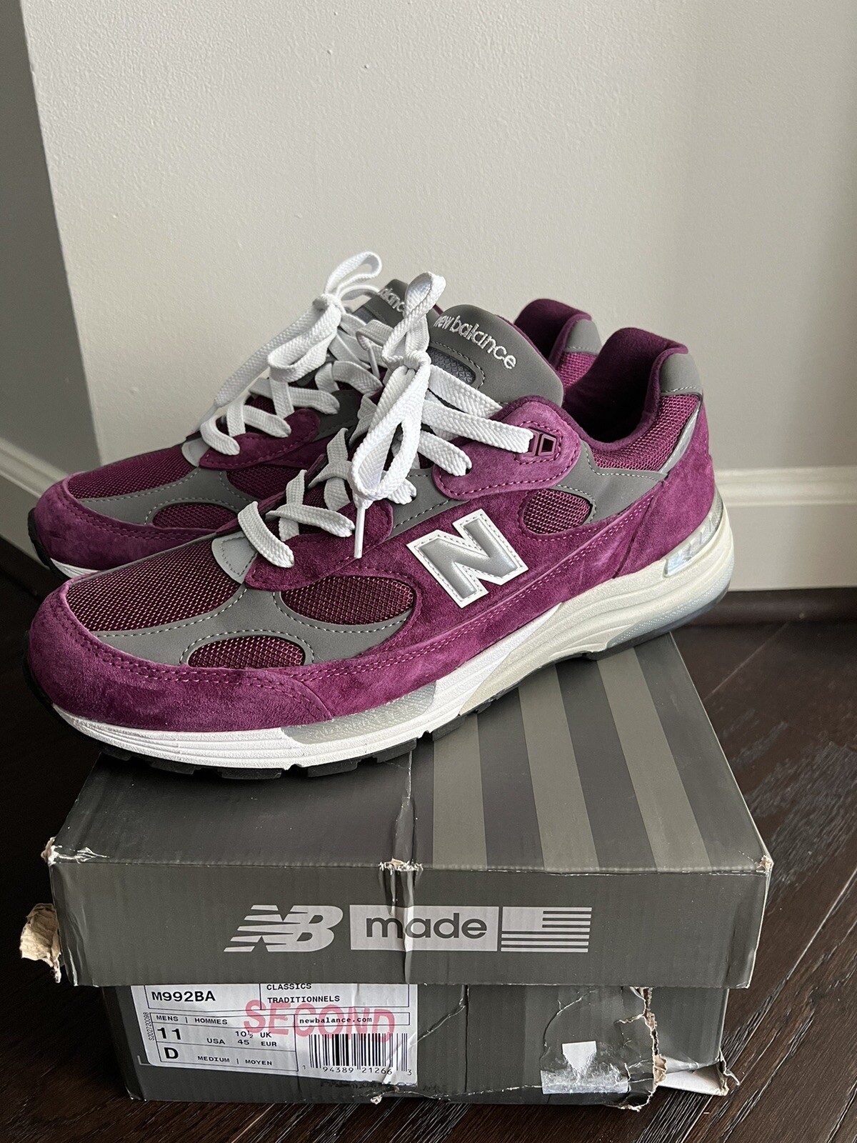 Size 11 - New Balance 992 Maroon 2020 992BA Used Factory Second | eBay