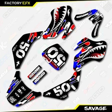 Red White Blue USA Savage Racing Graphics kit Fits 00-06 Suzuki JR50 JR 50 Decal