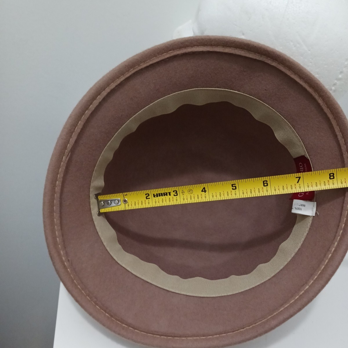 Giovannio Designed In England 100% Wool Tan Bucket Style Hat  display picture 3