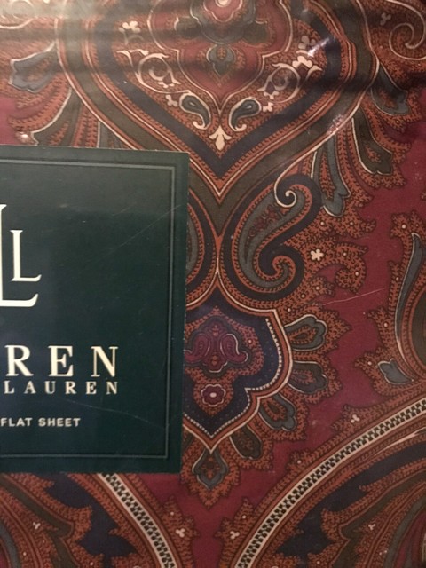 Ralph Lauren Parker Brown Paisley Twin Flat Sheet For Sale Online Ebay