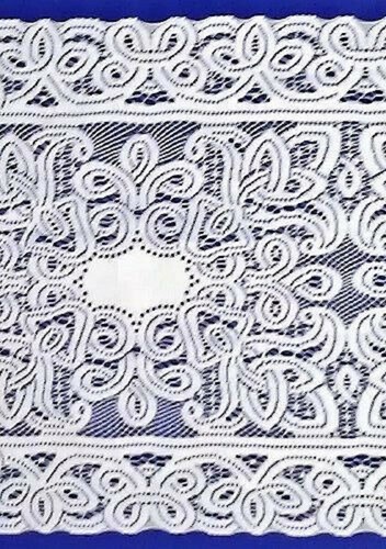 White 14" x 54" Lace Table Runner Artistry Livingroom Bedroom Diningroom Den - Picture 3 of 4
