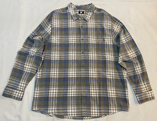 New with tags-Hurley Men's Flannel pocket Shirt Gray / Plaid- Size 2XL