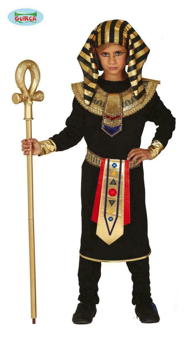 COSTUME EGIZIANO CARNEVALE VESTITO FARAONE GUIRCA BAMBINO RE EGITTO DESERTO