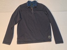 G.H. Bass  Co Men  s Sweater Size S Navy Blue Quarter Zip 1/4 Zip