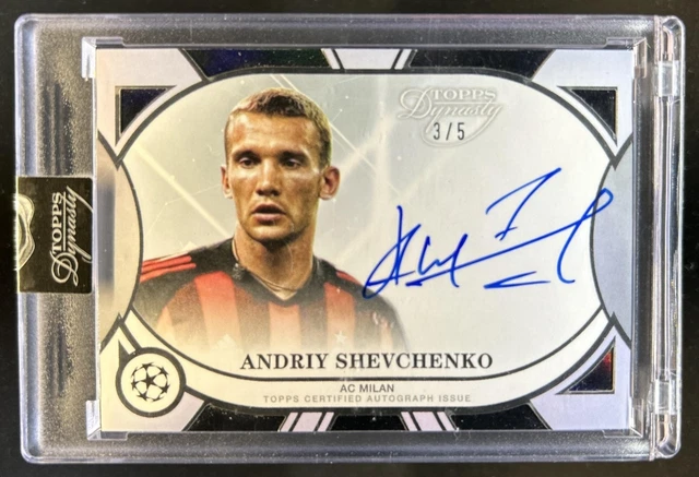 2024-25 Topps Dynasty UEFA Andriy Shevchenko Auto Black #/5 Milan