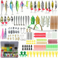 Fishing Lures,Tackle Box with Tackle Included, Crankbaits, Spoon, Shrimp Worm Ba