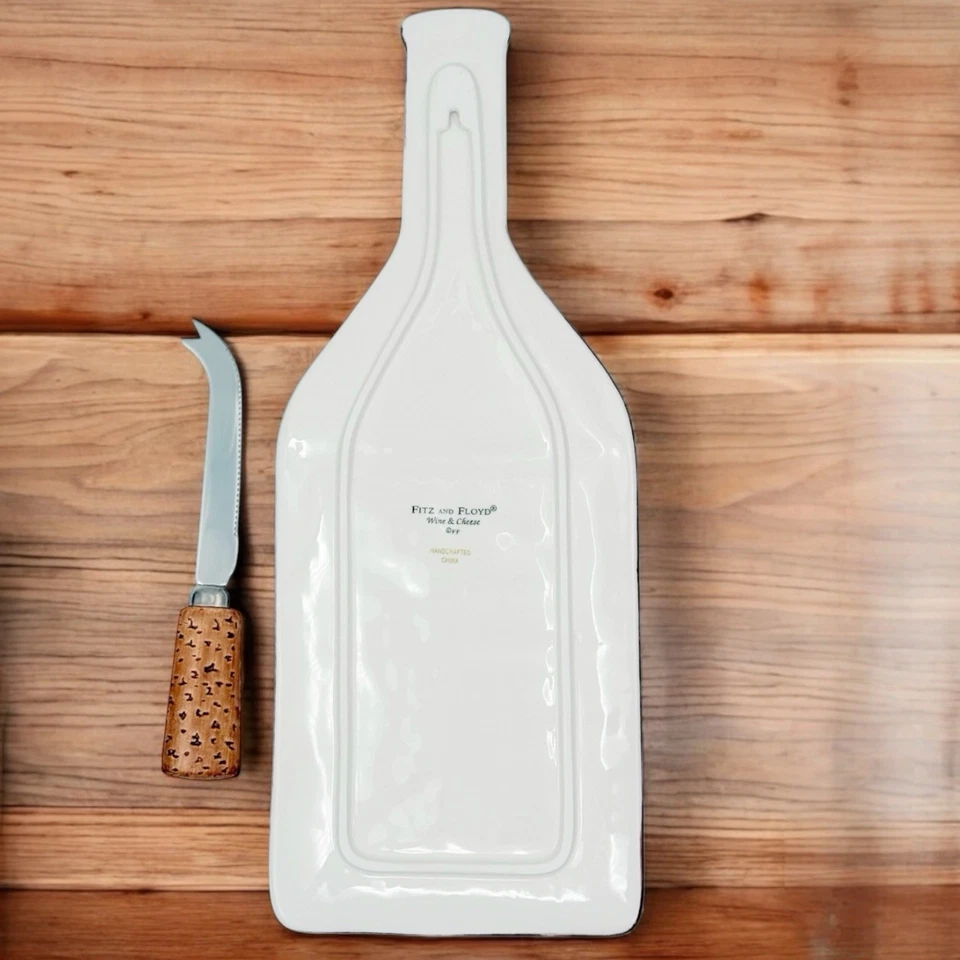 Fitz and Floyd WINE & CHEESE Cabernet Tray & Spreader Set - NEW in Box - Image 3 of 4