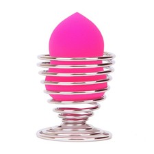 Makeup Sponge and Holder Set Silver 