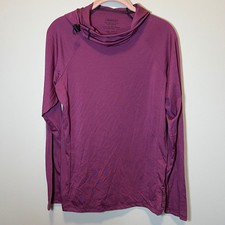 Melanzana Merino Wool Base Hoodie Women's Medium Purple Pullover Leadville