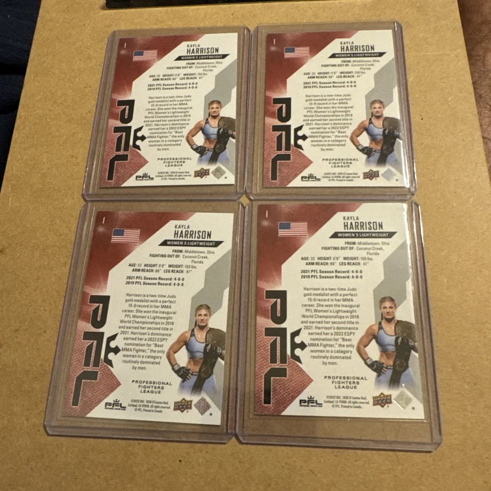 Kayla Harrison 2022 Upper Deck PFL Red RC Rookie Numbered # Free Shipping - Image 2 of 3