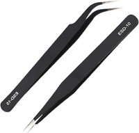 2 PCS Esd-Edelstahl-PräZisions Pinzette PräZisions Antistatisch Edelstahl,Esd P