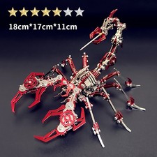 3D Metal Puzzle Red Scorpion Insect Model Kit Adult DIY Build Toy Mechanical