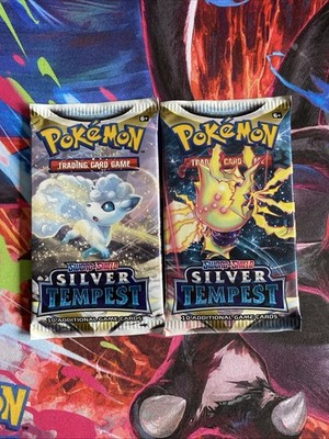 LOT OF 2 ~ Pokemon TCG Sword & Shield Silver Tempest Booster Packs Sealed