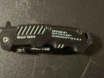 Cold Steel Black Sable 7cr17mov Ray Cutlery Design Folding Knife FREE SHIPPING