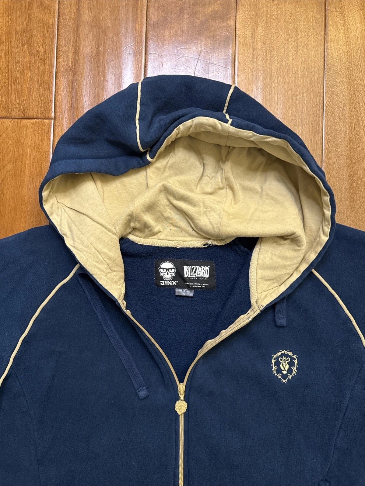 Jinx Blizzard World Of Warcraft Alliance Hoodie Small Fleece Full Zip Jacket image 5