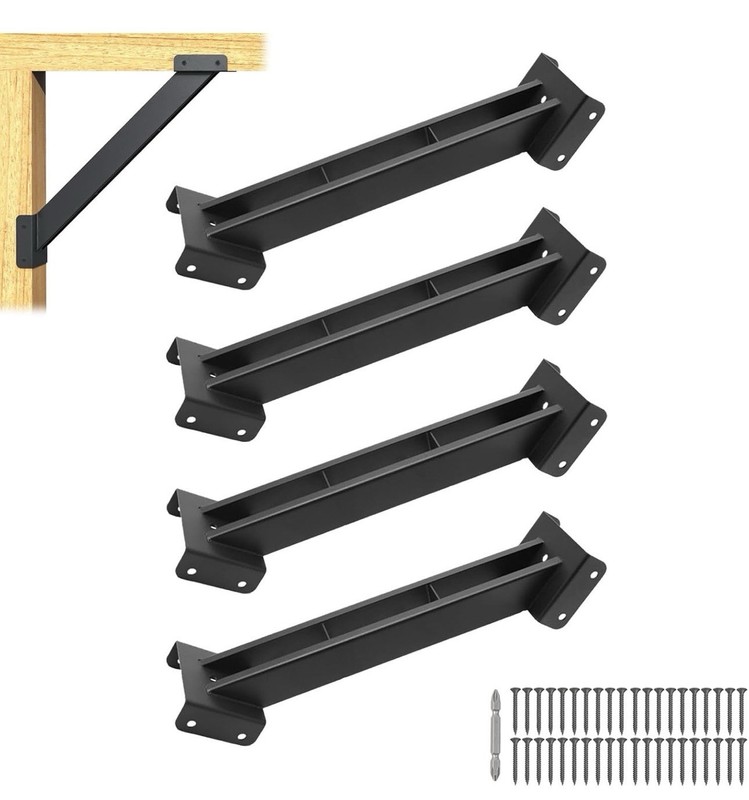 4 Piece  Heavy Duty 45 Degree Angle Support Bracket Pergola Kit for 4''x4'' Wood