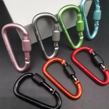 QUALITY Locking Aluminium carabiner clip Clasp Hook Keyring Camping Carabinar UK