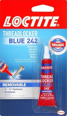 Loctite Threadlocker Blue 242  Removable Thread Lock Glue for Nuts, Bolts, & ...