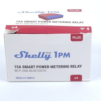 4x Shelly Plus 1PM WiFi Relay Switch Control Measure Power Consumption Appliance